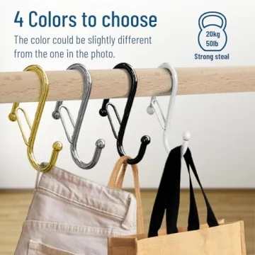 Blau Marité Anti-Fall Metal S-Hooks for Home Organisation