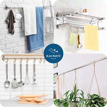 Blau Marité Anti-Fall Metal S-Hooks for Home Organisation
