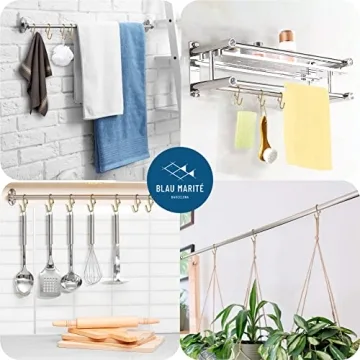 Blau Marité Anti-Fall Metal S-Hooks for Home Organisation