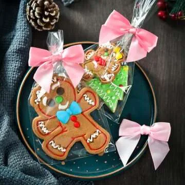 Rainbow Pana Pink Twist Tie Bows for Treat Bags