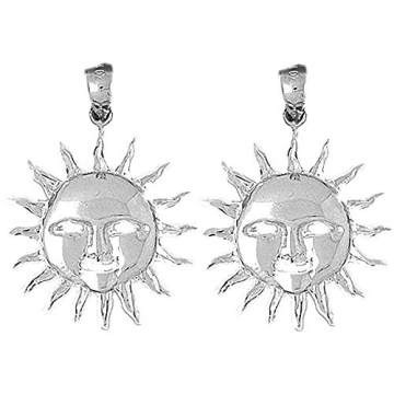 Jewels Obsession Celestial Earrings | Sterling Silver Sun Lever Back Earrings - Made in USA