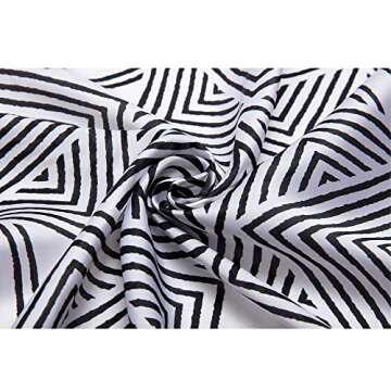 NaSoPerfect 27 inch Silk Feeling Scarf Square Satin Head Scarf Fashion Geometric Neck Scarfs for Women Beige