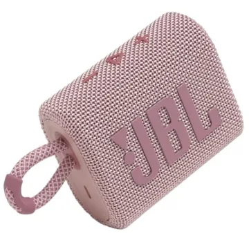 JBL Go 3 - Pink Portable Bluetooth Speaker with Bass