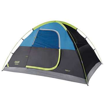 Coleman Sundome Dark Room Tent, 4/6 Person Tent Blocks 90% of Sunlight to Keep Inside Cool, Weatherproof Tent with Rainfly & Easy Setup in Minutes