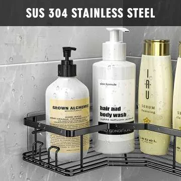 Maxiffe Black Corner Shower Caddy