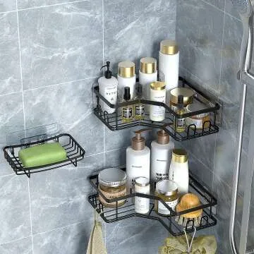 Maxiffe Black Corner Shower Caddy
