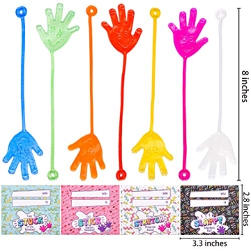 JOYIN 28 Packs Valentine Sticky Hands with Cards