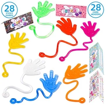 JOYIN 28 Packs Valentine Sticky Hands with Cards