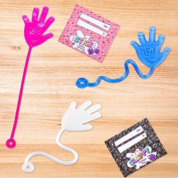 JOYIN 28 Packs Valentine Sticky Hands with Cards