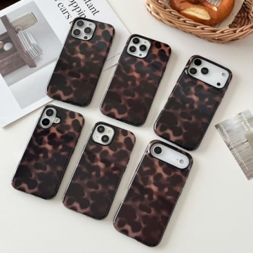 Stylish Longlayss iPhone 17 Pro Max Tortoise Case