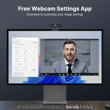 NexiGo 1080P 60FPS Webcam with Software Control and Microphone, AutoFocus, w/Privacy Cover and Tripod, N680P Pro Computer Web Camera for Skype Zoom Teams, Mac PC Laptop Desktop