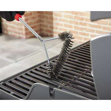 Weber 18" Three-Sided Grill Brush for Easy Cleaning