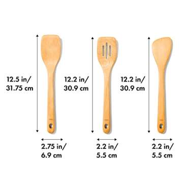 OXO 3 Piece Good Grips Wooden Turner Set, large