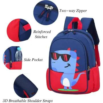 POWOFUN Toddler Dinosaur Backpack - Fun & Practical