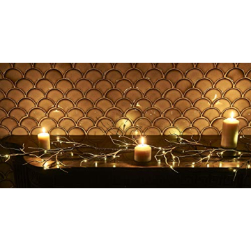 Hairui 6FT Lighted Garland with Timer - Pre-lit Decor