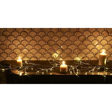 Hairui 6FT Lighted Garland with Timer - Pre-lit Decor
