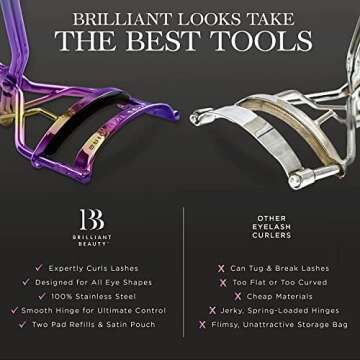 Eyelash Curler with Satin Bag - No More Pinching!