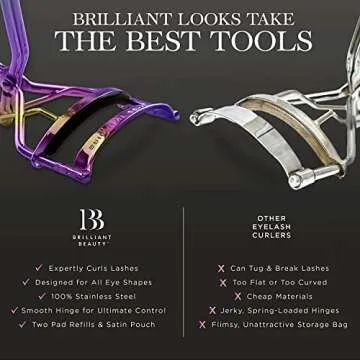 Eyelash Curler with Satin Bag - No More Pinching!