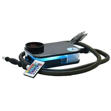 Portable Modern Book Acrylic Hookah Set with LED Lights