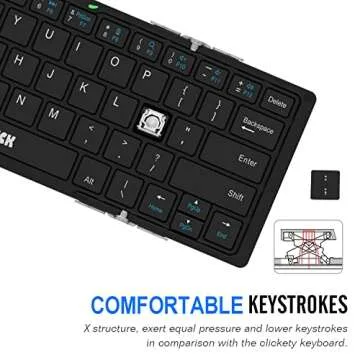 Arteck Portable Mini Folding Bluetooth Keyboard for All Devices