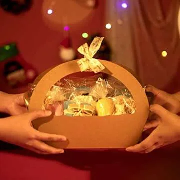 Elegant Brown Kraft Basket Bakery Boxes for Every Occasion