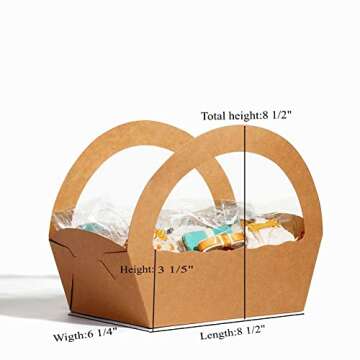 Elegant Brown Kraft Basket Bakery Boxes for Every Occasion