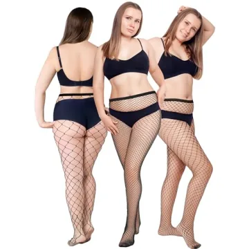 Aneco Plus Size Fishnet Tights for Elegant Style