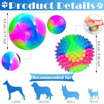 2 Pack Light-Up LED Dog Balls | Interactive Bounce-Activated Fun