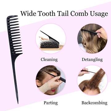 Boar Bristle Hair Brush and Comb Set for Women Men Kids, Best Natural Wooden Paddle Hairbrush and Small Travel Styling Brush for Wet or Dry Hair Detangling Smoothing Massaging