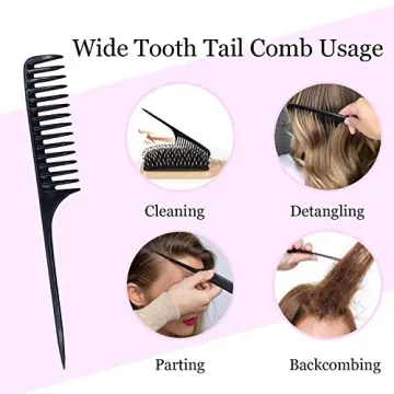 Boar Bristle Hair Brush and Comb Set for Women Men Kids, Best Natural Wooden Paddle Hairbrush and Small Travel Styling Brush for Wet or Dry Hair Detangling Smoothing Massaging