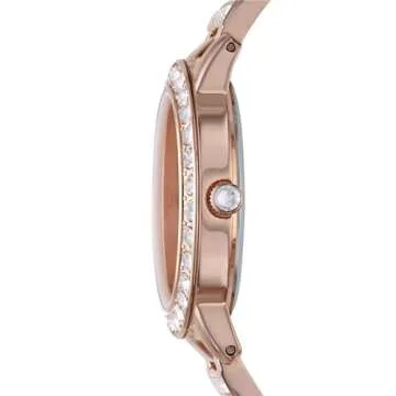 Fossil Women's Jesse Quartz Stainless Steel Three-Hand Watch, Color: Rose Gold Glitz (Model: ES3020)