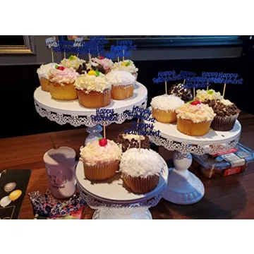 Elegant Three Layer Lace Cake Stand Set for Events