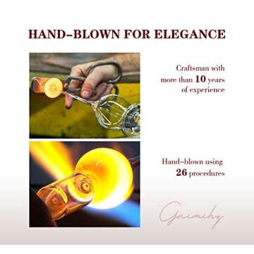 Gnimihz Wine Glasses Set of 4-15oz Wine Glass, Hand Blown Crystal Red Wine or White Wine Glass, Gifts for Women, Men, Wedding, Anniversary, Christmas, Birthday, Gift Packaging for Any Occasion