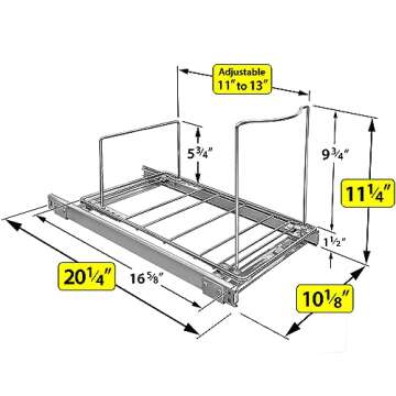 LYNK PROFESSIONAL® Pull Out Trash Can Under Cabinet - Under Sink Trash Can Slider - Trash Cabinet -...