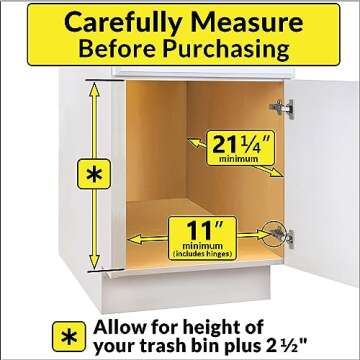 LYNK PROFESSIONAL® Pull Out Trash Can Under Cabinet - Under Sink Trash Can Slider - Trash Cabinet - Trash Can Slide Out Drawer - Sliding Pull Out for Kitchen Garbage Bin (Trash Cans Not Included)