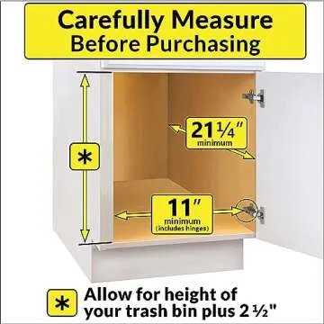 LYNK PROFESSIONAL® Pull Out Trash Can Under Cabinet - Under Sink Trash Can Slider - Trash Cabinet - Trash Can Slide Out Drawer - Sliding Pull Out for Kitchen Garbage Bin (Trash Cans Not Included)