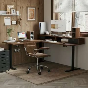 Agilestic Ergonomic L Shaped Electric Desk with Drawers