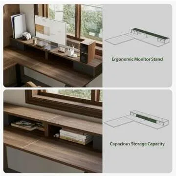 Agilestic Ergonomic L Shaped Electric Desk with Drawers