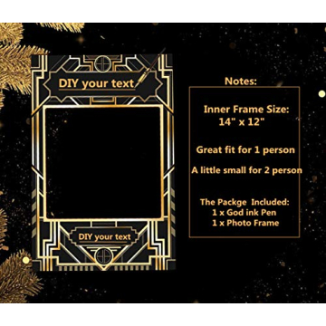 Art Deco Photo Booth Frame for 1920s Gatsby Themed Parties