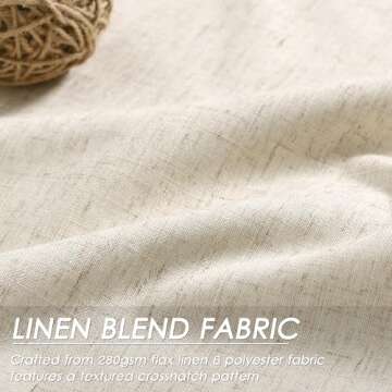 Beige Blackout Linen Curtains 90 inch Length 2 Panels for Living Room Oatmeal Pinch Pleated Black Out Drapes Farmhouse Rustic Room Darkening Window Curtain Panels Bedroom 90 inches Long