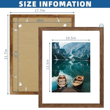 Hongkee Rustic Wood 16x20 Frames Set of 2 - Versatile Photo Display