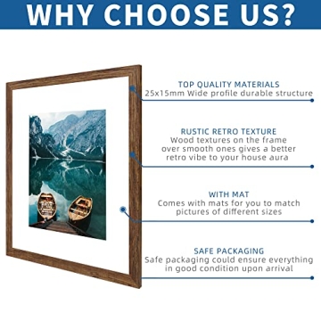 Hongkee Rustic Wood 16x20 Frames Set of 2 - Versatile Photo Display
