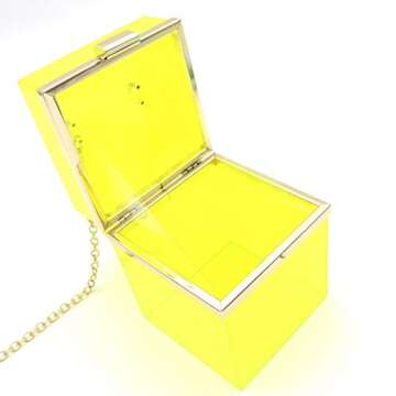 Stylish Neon Transparent Acrylic Clutch for Parties