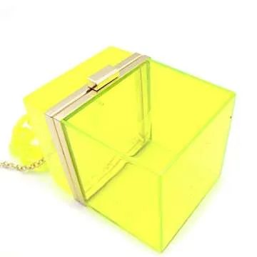 Stylish Neon Transparent Acrylic Clutch for Parties