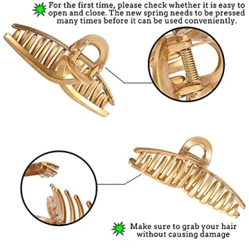 Chic Claw Hair Jaw Clips Set - Stylish No Slip Grips for Women