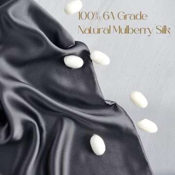 ZIMASILK 100% Pure Mulberry Silk Pillowcase for Hair and Skin Health,Soft and Smooth,Both Sides Prem...