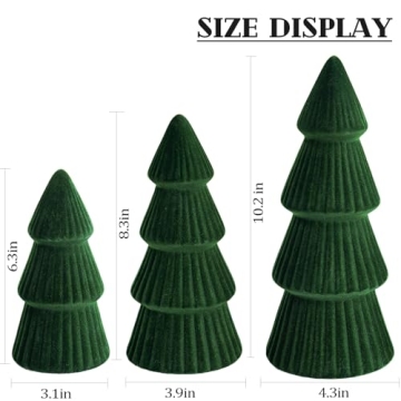 Velvet Christmas Trees Modern Holiday Decor Elegant Set