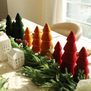 Velvet Christmas Trees Modern Holiday Decor Elegant Set