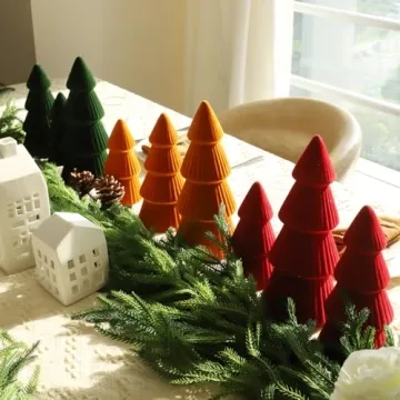 Velvet Christmas Trees Modern Holiday Decor Elegant Set