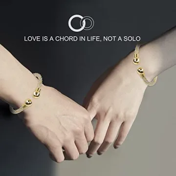 Elegant Tiyad Golden Silver Twisted Bracelet for Women